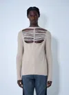 Rick Owens Wool-blend Knit Top In Gray