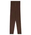 Rick Owens Wool-blend Leggings In Brown