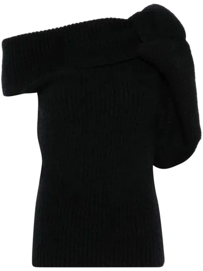 Rick Owens Wool Blend Top In Black