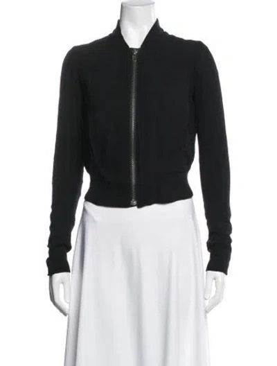 Pre-owned Rick Owens Wool Bomber Jacket In Black