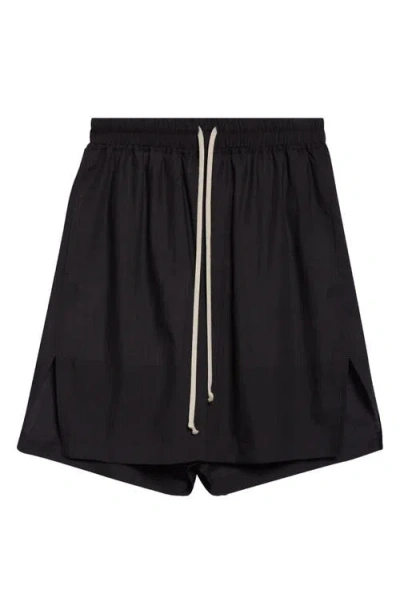 Rick Owens Wool Boxer Shorts In Black