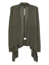 Rick Owens Wool Cardigan In Green