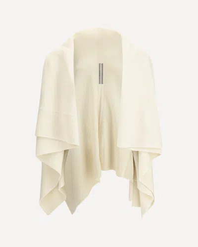 Rick Owens Wool Cardigan In White