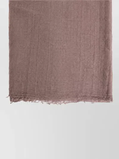 Rick Owens Wool Cashmere Scarf In Brown