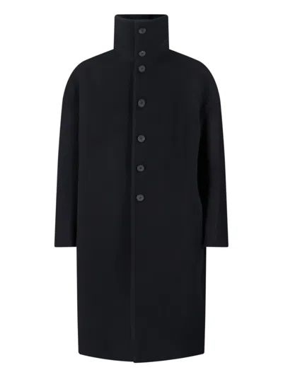 Rick Owens Wool Coat In Black