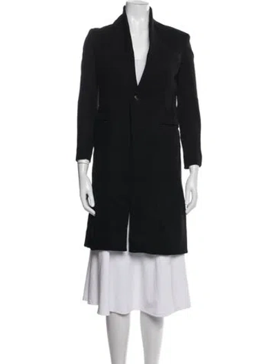 Pre-owned Rick Owens Wool Coat In Black