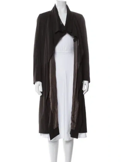 Pre-owned Rick Owens Wool Coat In Brown