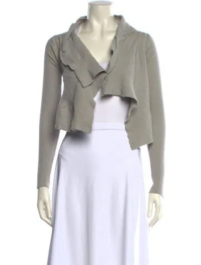 Pre-owned Rick Owens Wool Cowl Neck Sweater In Gray