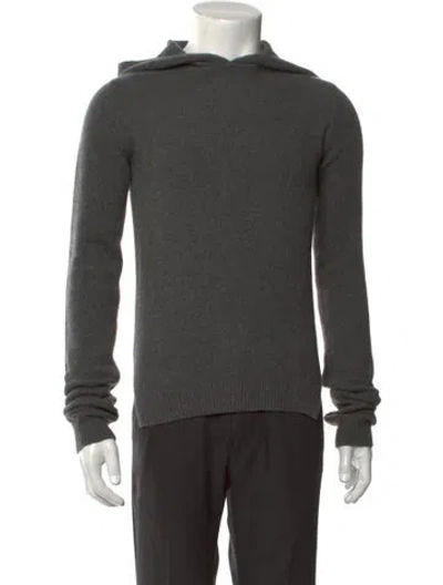 Pre-owned Rick Owens Wool Crew Neck Hoodie W/ Tags In Gray