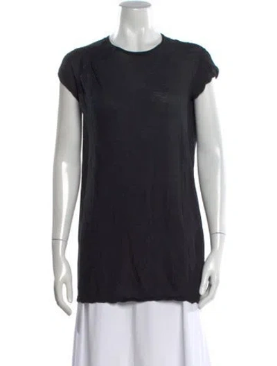 Pre-owned Rick Owens Wool Crew Neck T-shirt In Black