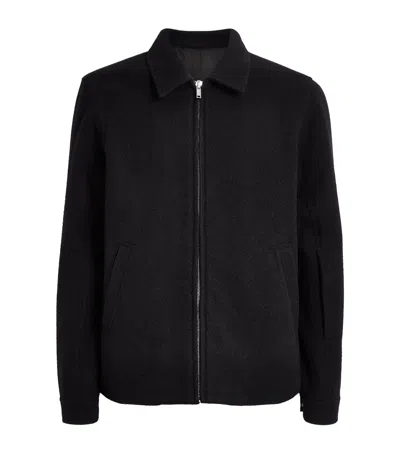 Rick Owens Wool Cropped Brad Jacket In Black