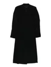 Rick Owens Wool Double-breasted Coat In Black