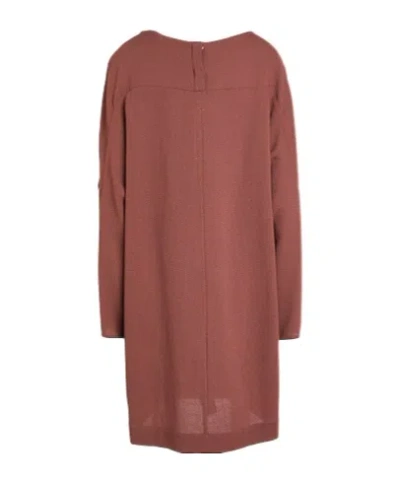 Rick Owens Wool Dress In Brown