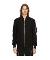 Rick Owens Man Jacket Black Size 38 Cotton, Silk, Virgin Wool In Black