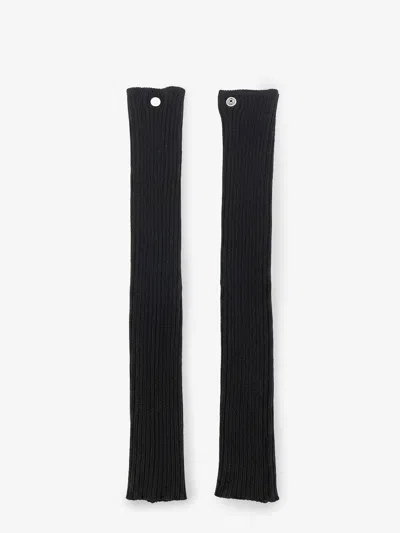 Rick Owens Wool Gloves In Black
