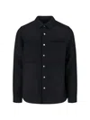 Rick Owens Melton Outershirt In Black