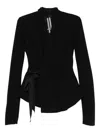 Rick Owens Wool Jacket In Black