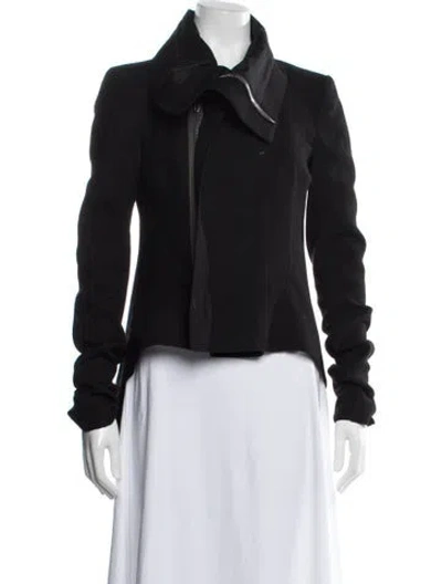 Pre-owned Rick Owens Wool Jacket In Black