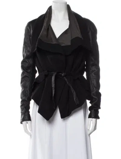 Pre-owned Rick Owens Wool Jacket In Black