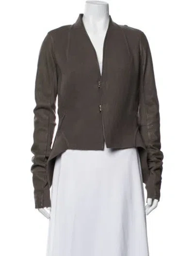 Pre-owned Rick Owens Wool Jacket In Brown