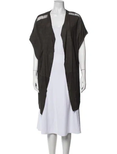 Pre-owned Rick Owens Wool Jacket In Grey