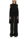 Rick Owens Long Sleeve Wool Knit Top W/cutouts