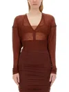 Rick Owens Women's Wool Jersey In Brown
