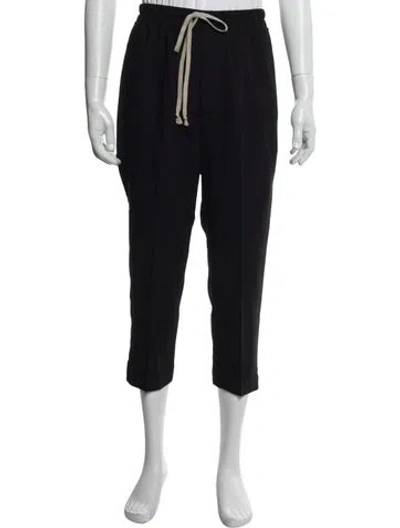 Pre-owned Rick Owens Wool Joggers In Black