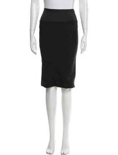 Pre-owned Rick Owens Wool Knee-length Skirt In Gray