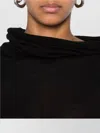 Rick Owens Wool Knit Long Dress With Cowl Neck
