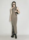 Rick Owens One-shoulder Maxi Dress In Grey