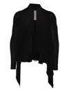 Rick Owens Wool Knitted Cardigan In Black