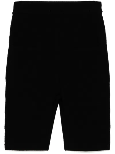 Rick Owens Wool Knitted Short In Black
