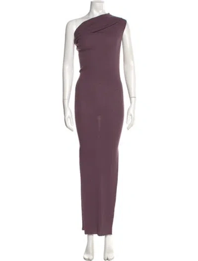 Pre-owned Rick Owens Wool Long Dress In Purple