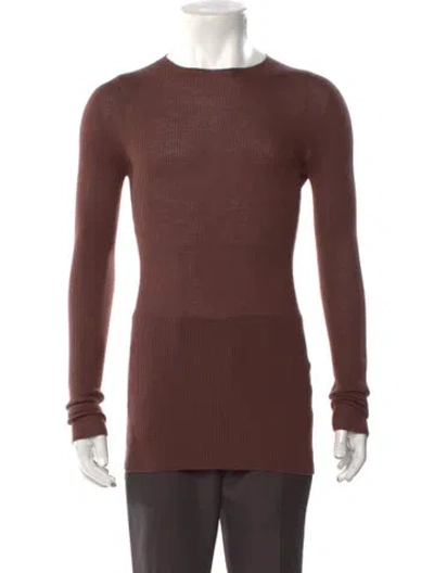 Pre-owned Rick Owens Wool Long Sleeve Shirt In Red