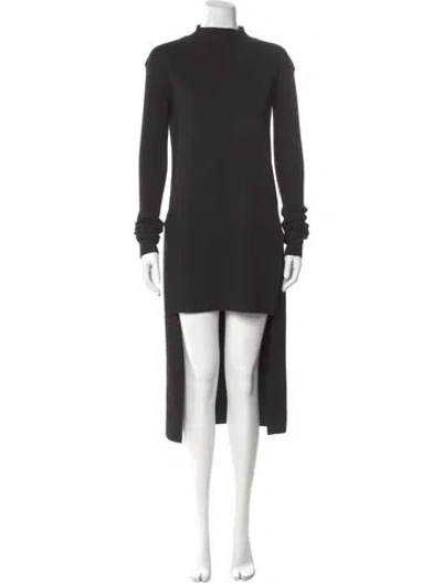 Pre-owned Rick Owens Wool Midi Length Dress In Black