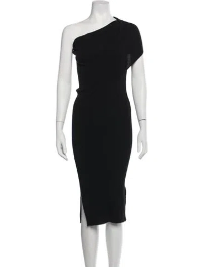 Pre-owned Rick Owens Wool Midi Length Dress In Blue