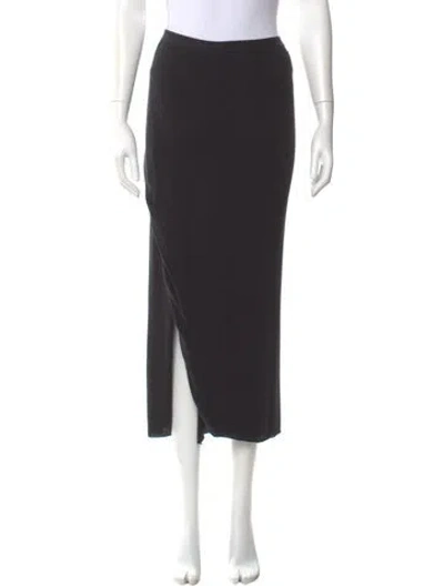 Pre-owned Rick Owens Wool Midi Length Skirt In Gray