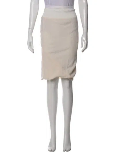 Pre-owned Rick Owens Wool Midi Length Skirt In Neutral