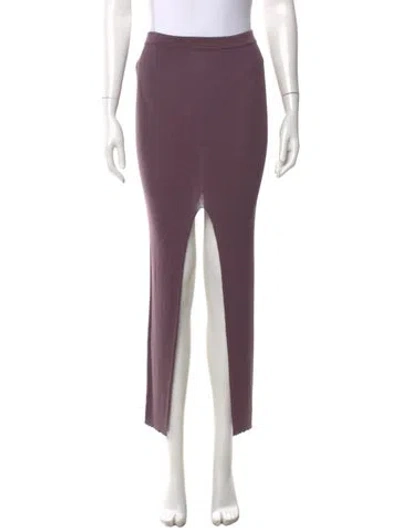 Pre-owned Rick Owens Wool Midi Length Skirt In Purple