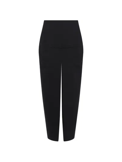 Rick Owens Wool Midi Skirt In Black