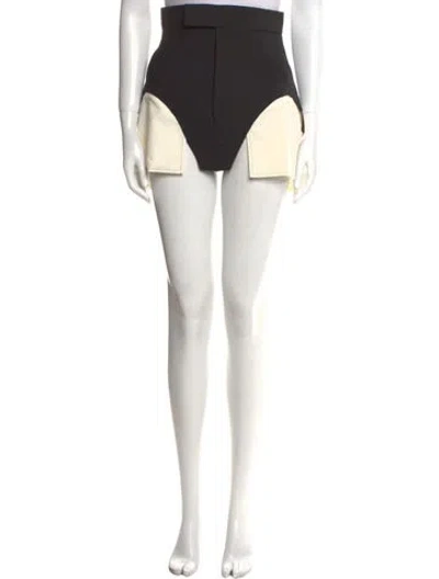 Pre-owned Rick Owens Wool Mini Shorts In Neutral