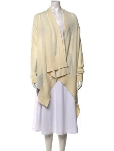 Pre-owned Rick Owens Wool Open Front Sweater In Neutrals