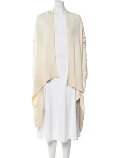 Pre-owned Rick Owens Wool Open Front Sweater In Neutrals