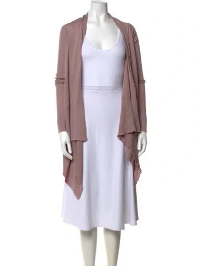 Pre-owned Rick Owens Wool Open Front Sweater In Pink