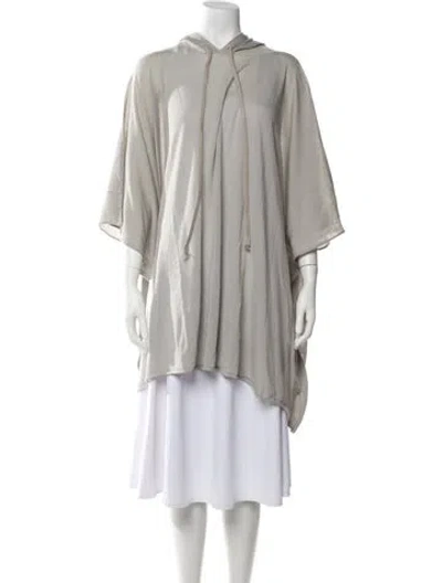 Pre-owned Rick Owens Wool Open Front Sweater W/ Tags In Grey