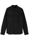 Rick Owens Wool Button-up Shirt In Black