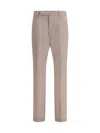 Rick Owens Modern Wool Cigarette Pants With Belt Loops In Flesh