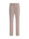 Rick Owens Modern Wool Cigarette Pants With Belt Loops In Flesh
