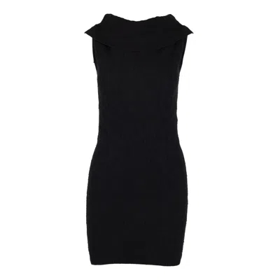 Pre-owned Rick Owens Wool Shift Dress - '10s In Black